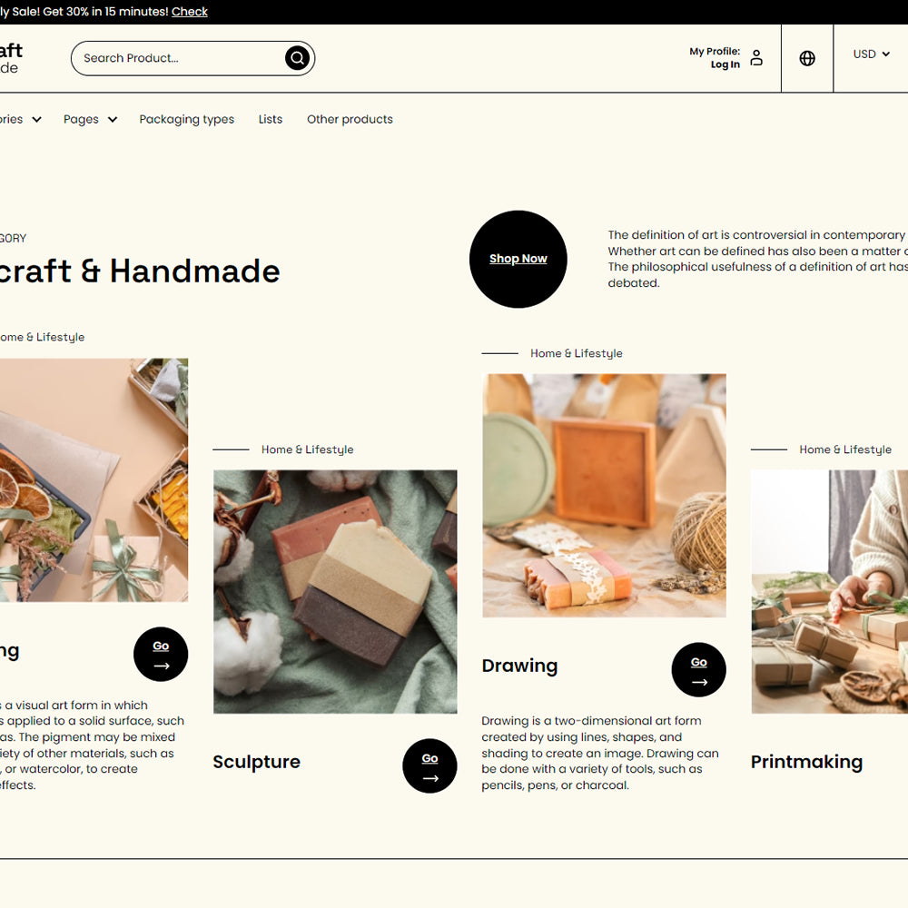 Art Craft Handmade - Shopify 2.0 Theme