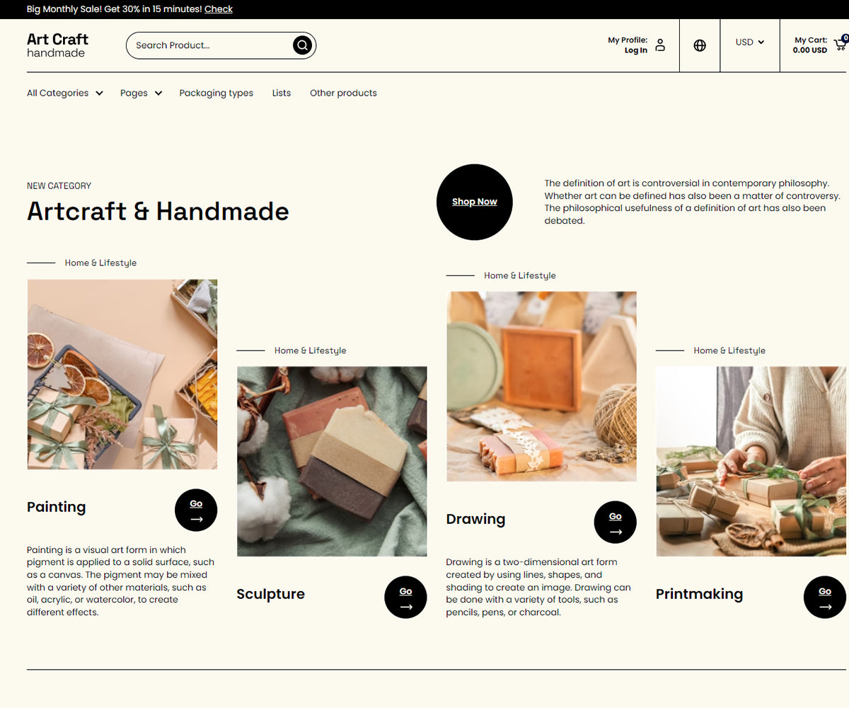 Art Craft Handmade - Shopify 2.0 Theme