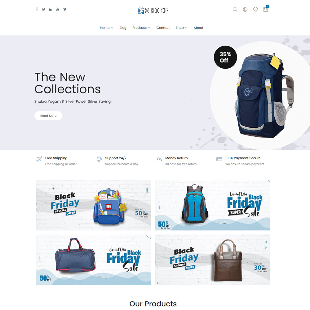 Shoe & Bag Store Shopify Theme