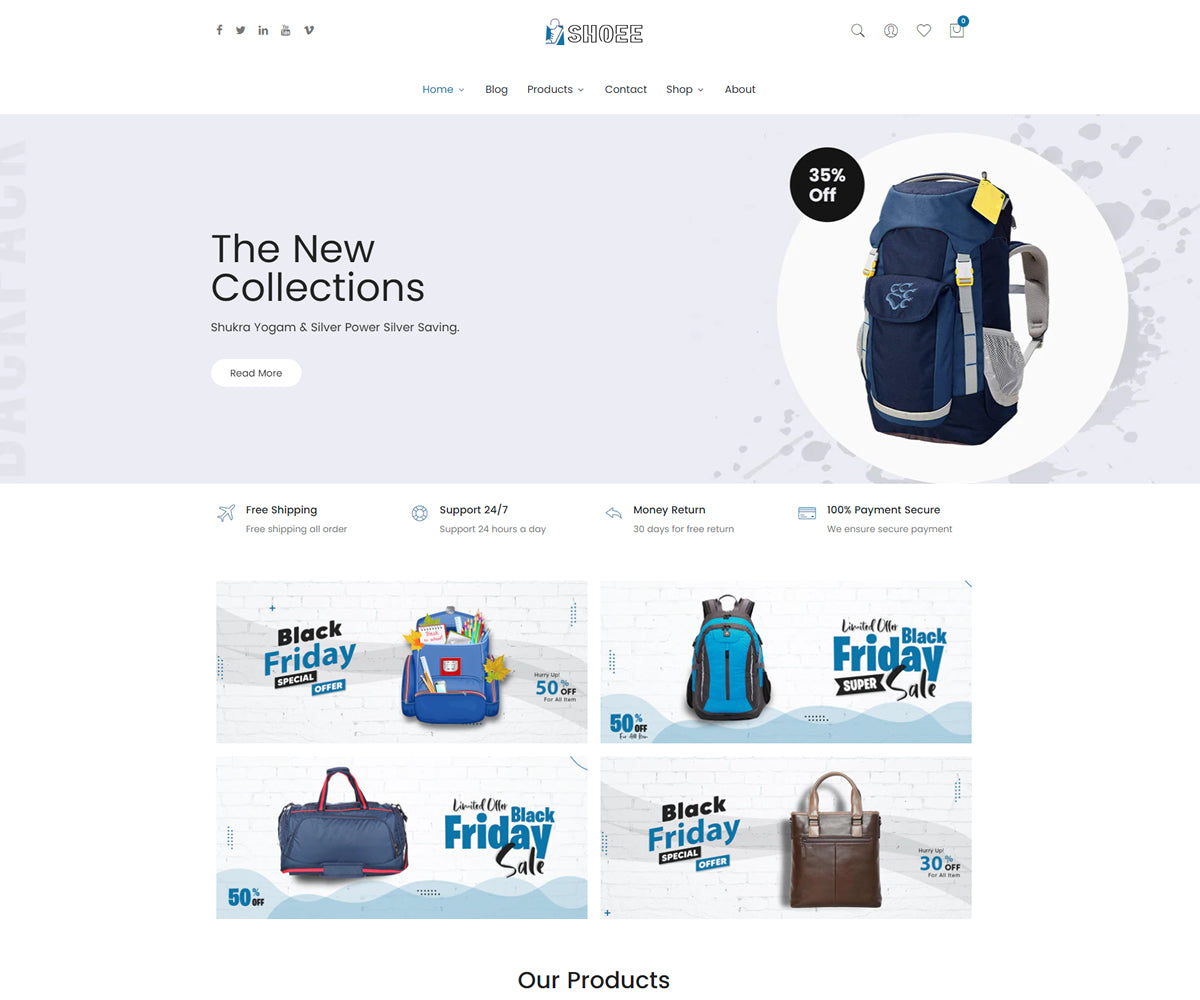 Shoe & Bag Store Shopify Theme