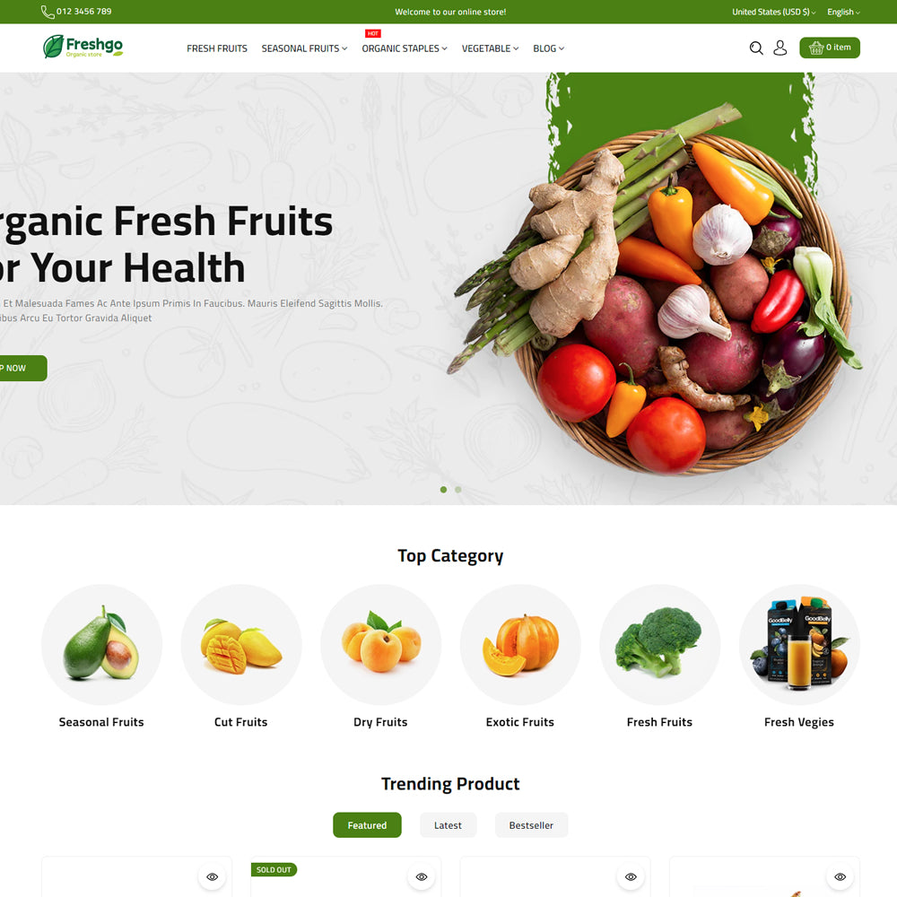 FreshGo Shopify Theme