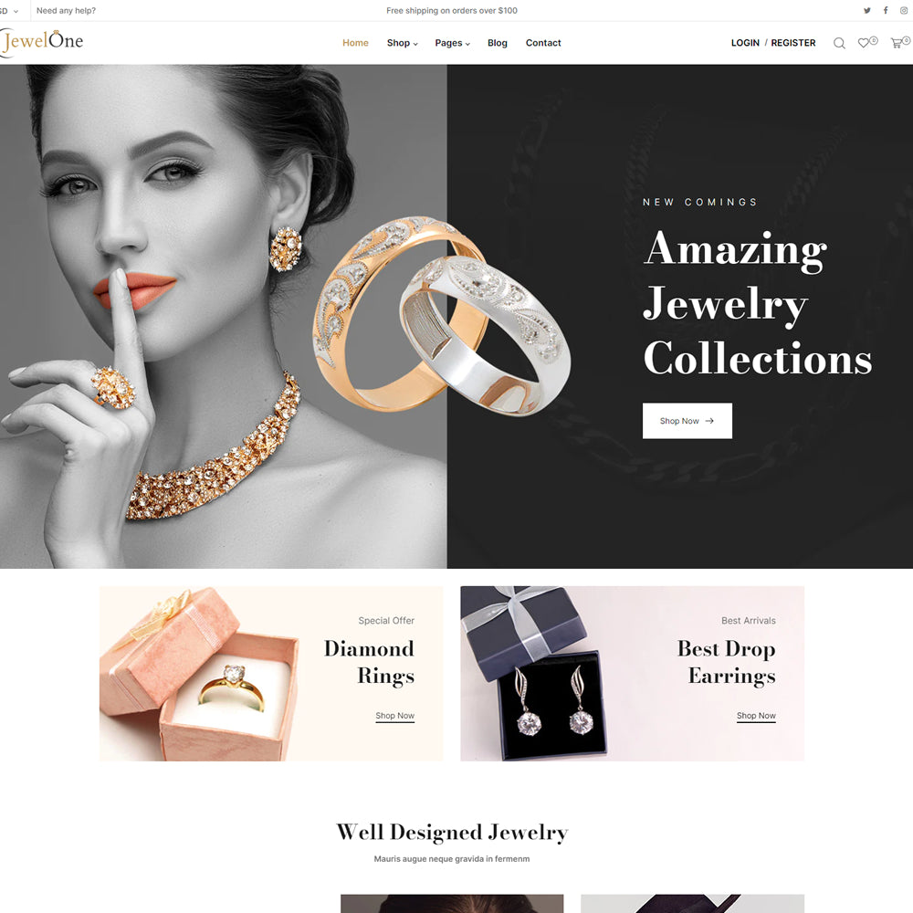 Jewlone - Responsive Jewelry Shopify theme